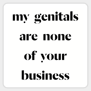 my genitals black Sticker